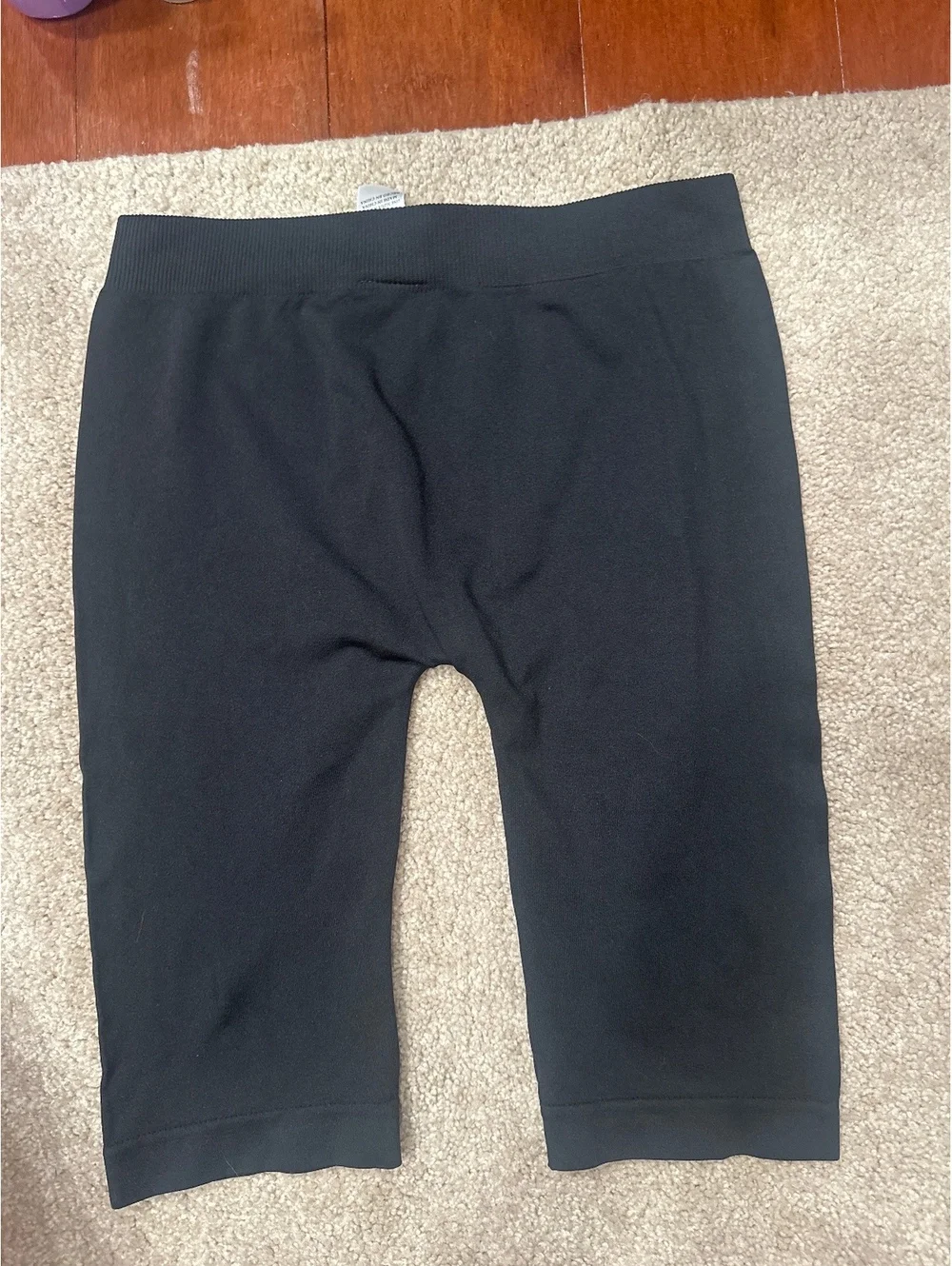 (4)Colorful Black Knee-Length Stretch Shorts